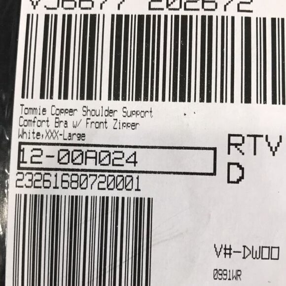 Tommie Copper 2 Shoulder Support Front Zip Comfort Bra Size 3X New - Picture 2 of 6